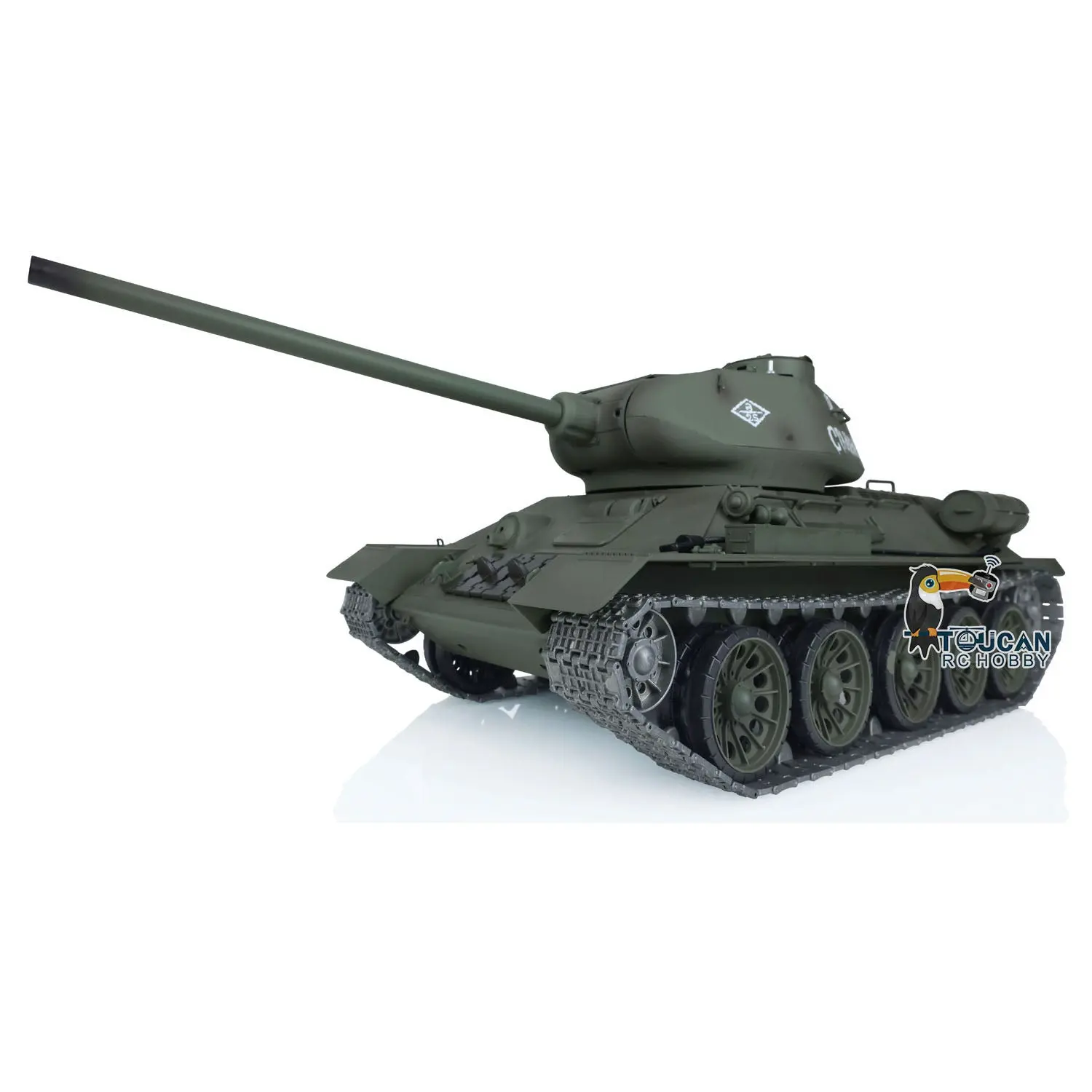 2.4Ghz Henglong 1:16 7.0 Upgraded Soviet T34-85 RTR RC Tank 3909 360Degrees Turret Electric Model Metal Tracks Sprockets