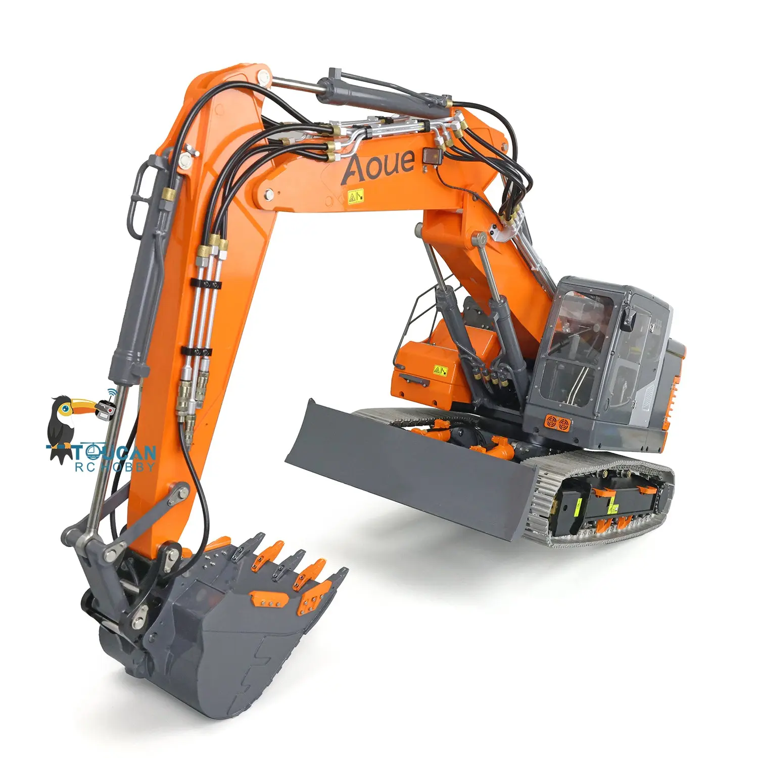 LESU 1/14 Metal Hydraulic RC Excavator Aoue ET26L Three-Section Arm Tracks Pump Fence Liquid Crystal Display Selector Grab Bucket