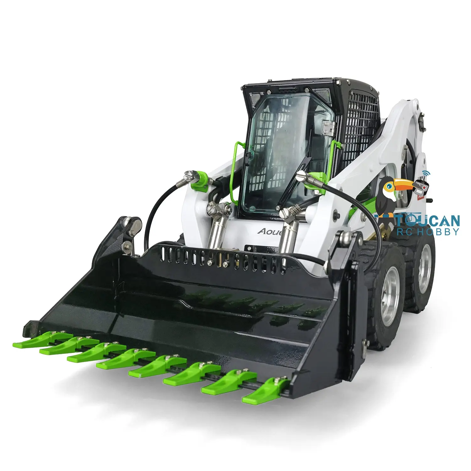 LESU 1/14 Metal RC Loader Aoue-LT5H Hydraulic Wheeled Skid-Steer Construction Vehicle Model Light Sound DIY Wheels Hubs fork Bucket Gripper Ripper Scarifier Shovel Clamp