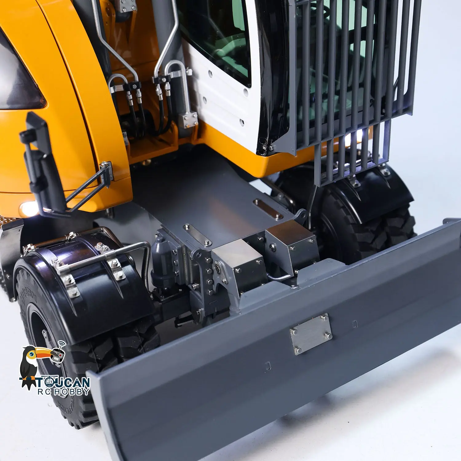 1/14 RC Hydraulic Wheeled Excavator LR914 8-ways Valve RTR Metal Remote Control 4*4 Digger Model Axle Lock Flysky PL18EV Lite