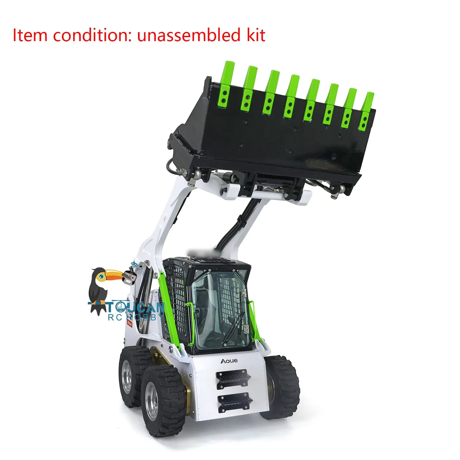 LESU 1/14 Metal RC Loader Aoue-LT5H Hydraulic Wheeled Skid-Steer Construction Vehicle Model Light Sound DIY Wheels Hubs fork Bucket Gripper Ripper Scarifier Shovel Clamp