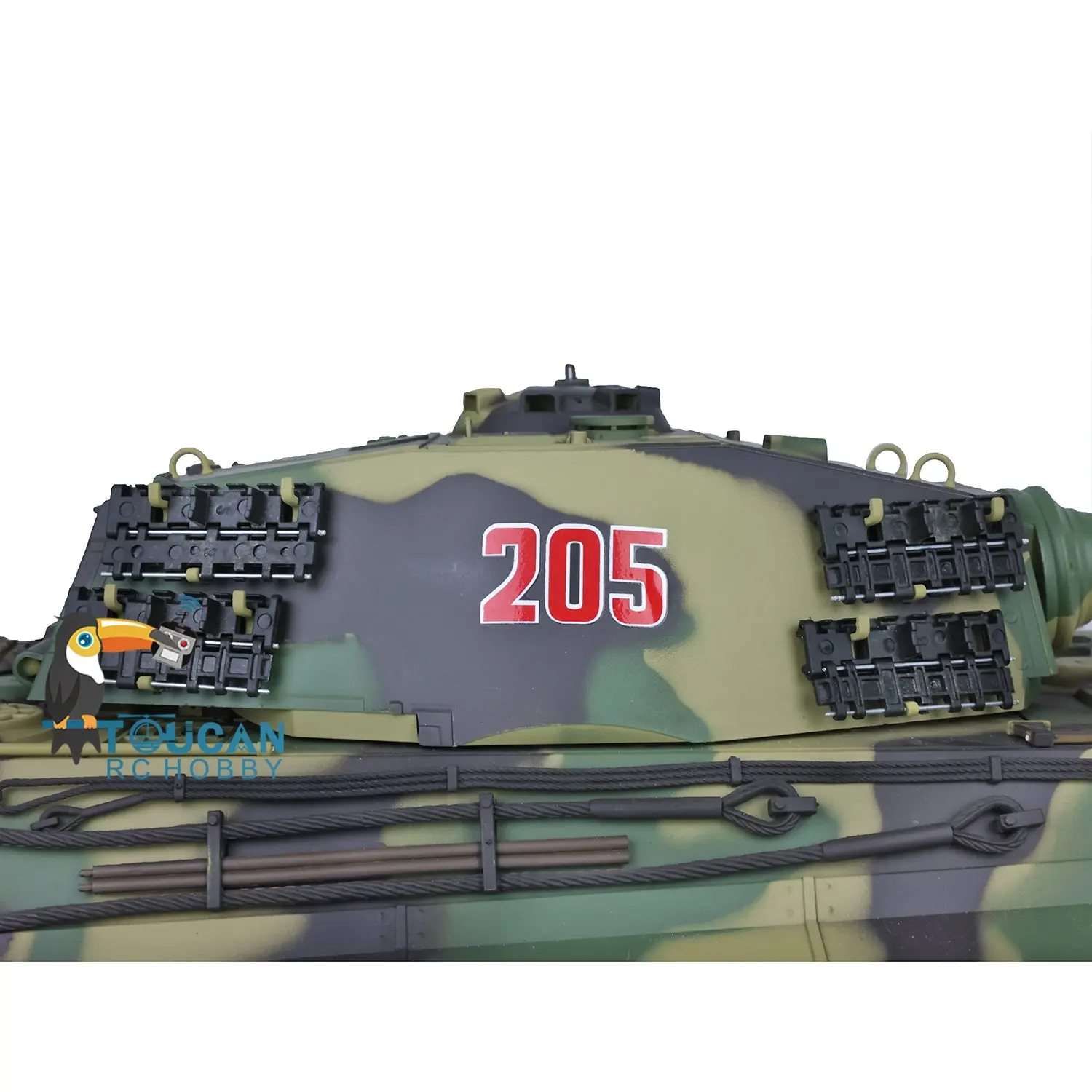2.4G Henglong 1/16 7.0 Upgraded German King Tiger RTR RC Tank 3888A Metal Tracks