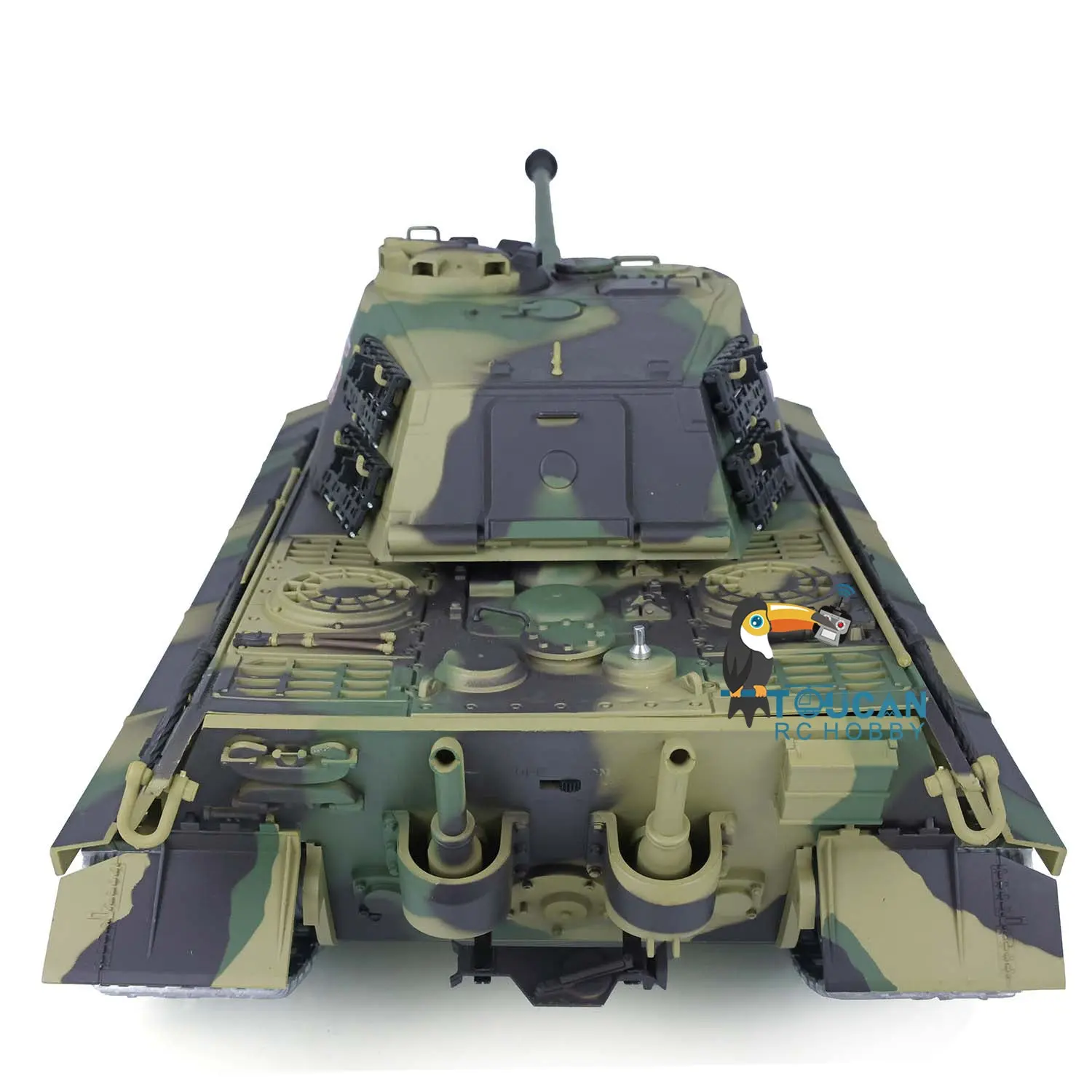 2.4Ghz Henglong 1:16 7.0 German King Tiger RTR RC Tank 3888A Model Metal Tracks 340 Degree Turret Steel Driving Gearbox