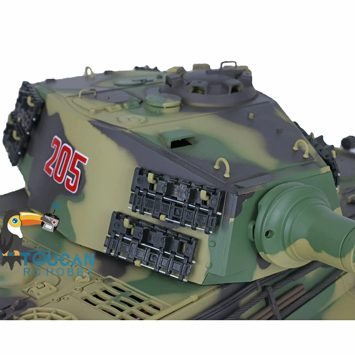 2.4G Henglong 1/16 7.0 Upgraded German King Tiger RTR RC Tank 3888A Metal Tracks