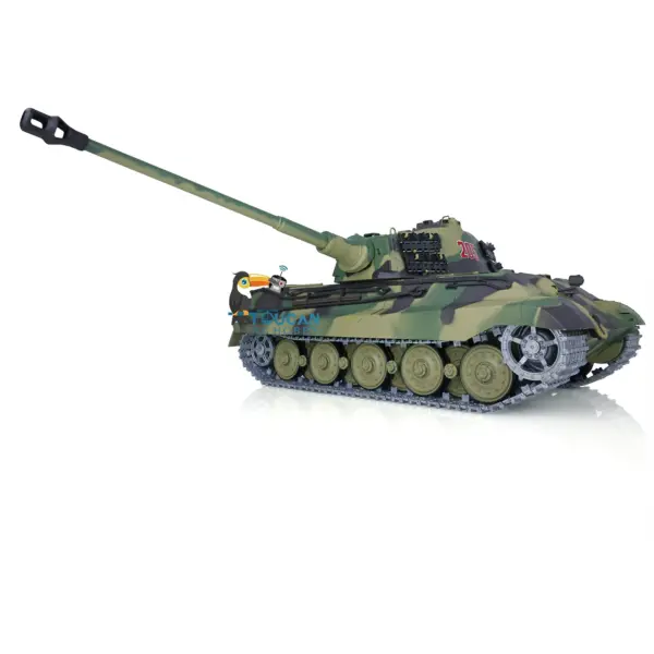 2.4Ghz Henglong 1:16 7.0 German King Tiger RTR RC Tank 3888A Model Metal Tracks 340 Degree Turret Steel Driving Gearbox