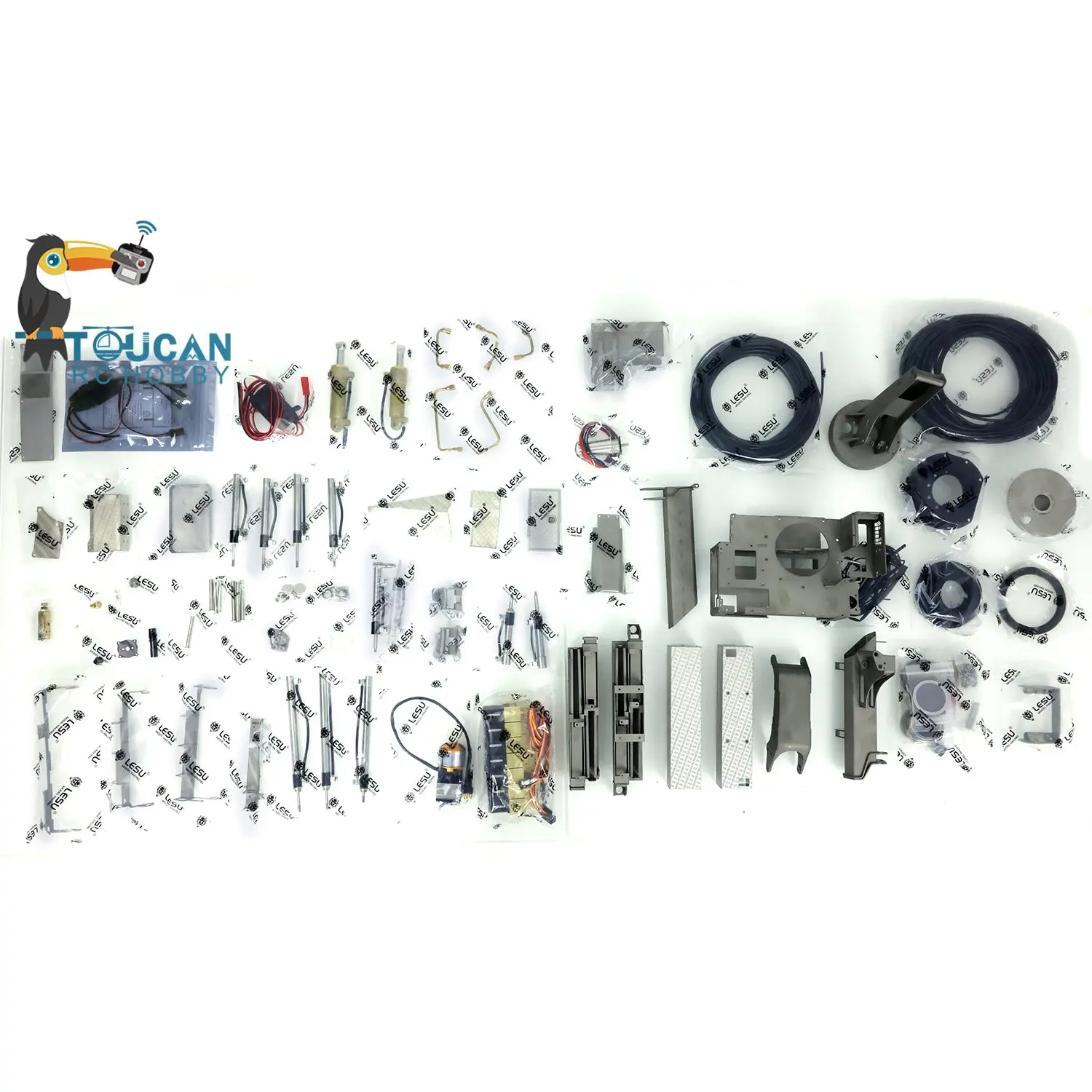 LESU 1/14 8x8 Radio Controlled Metal Roll on/off Hydraulic Truck A0014 Crane Dumper Tipper Reversing Valve Motor Servo ESC DIY Car Model