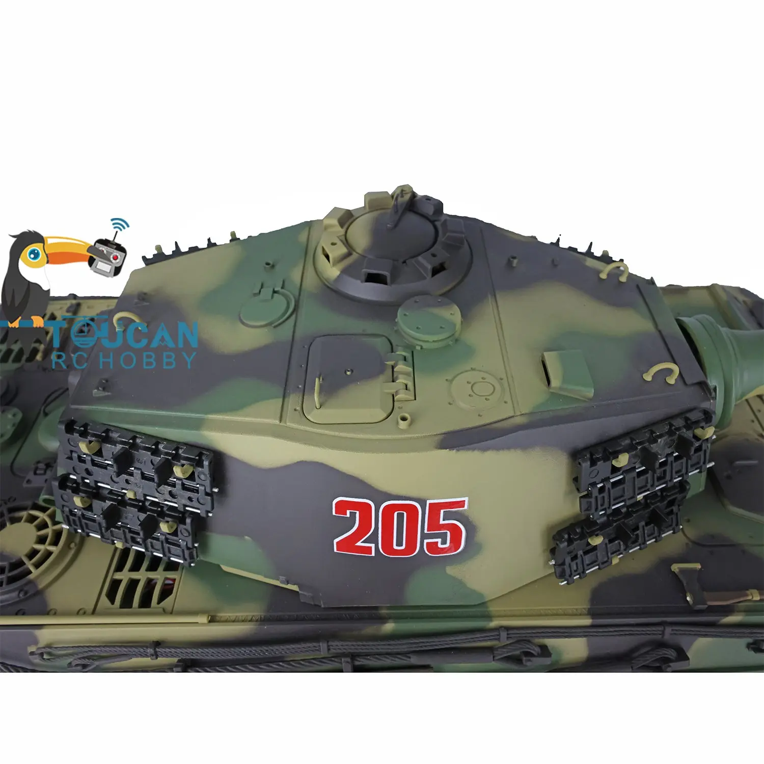 Henglong 1/16 RC Tank 3888A 7.0 King Tiger Remote Control Tank 360 Degrees Rotating Turret Metal Road Wheel Barrel Recoil
