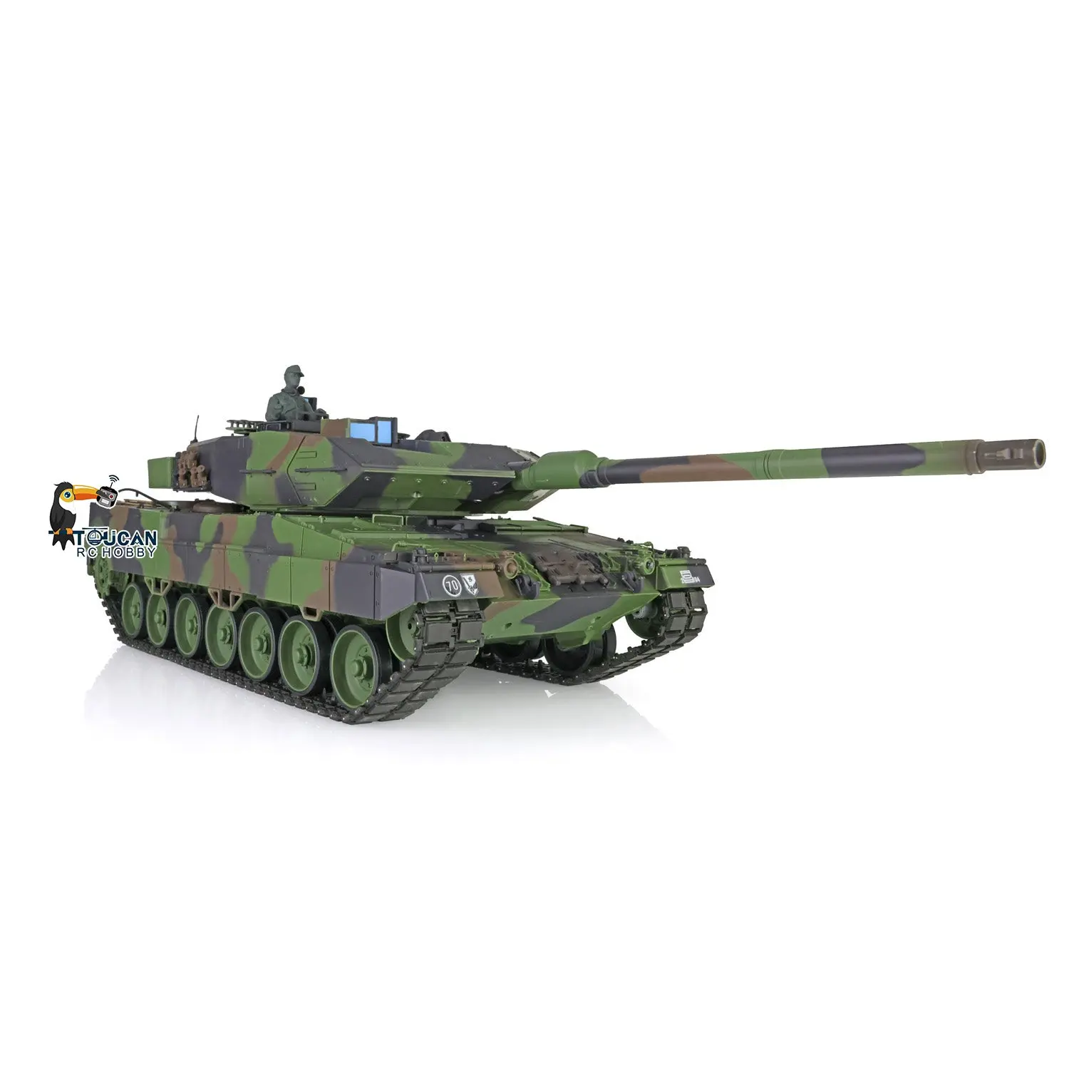 TK7.0 Edition Heng Long Ready to Run 1/16 Leopard2A6 RC Tank 3889 With Recoil Barrel Infrared Main Board Military Vehicle