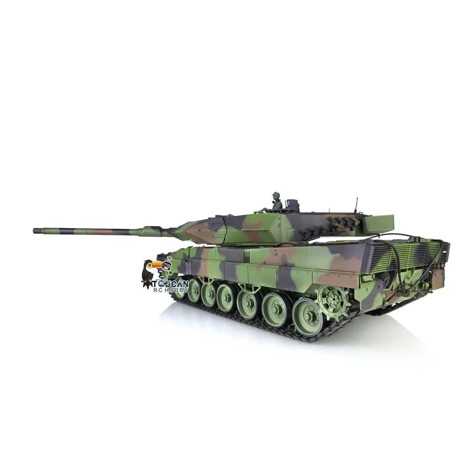 1/16 Heng Long TK7.0 Leopard2A6 RC Main Battle Tank 3889 W/ 360Degrees Rotating Turret Barrel Recoil Airsoft BBs Smoke Light Sound