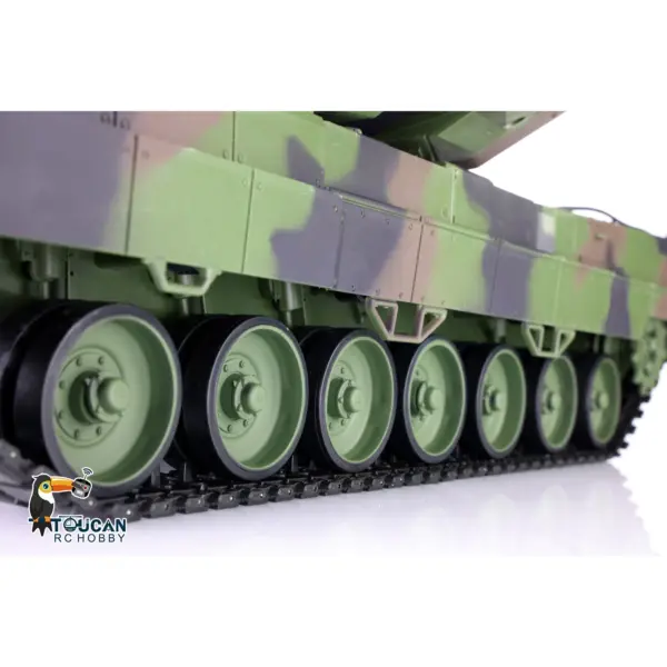 Heng Long 1/16 Military Tank TK7.0 Plastic Leopard2A6 RC Tank 3889 FPV Steel Gearbox Barrel Recoil Radio Control Rotating Turret