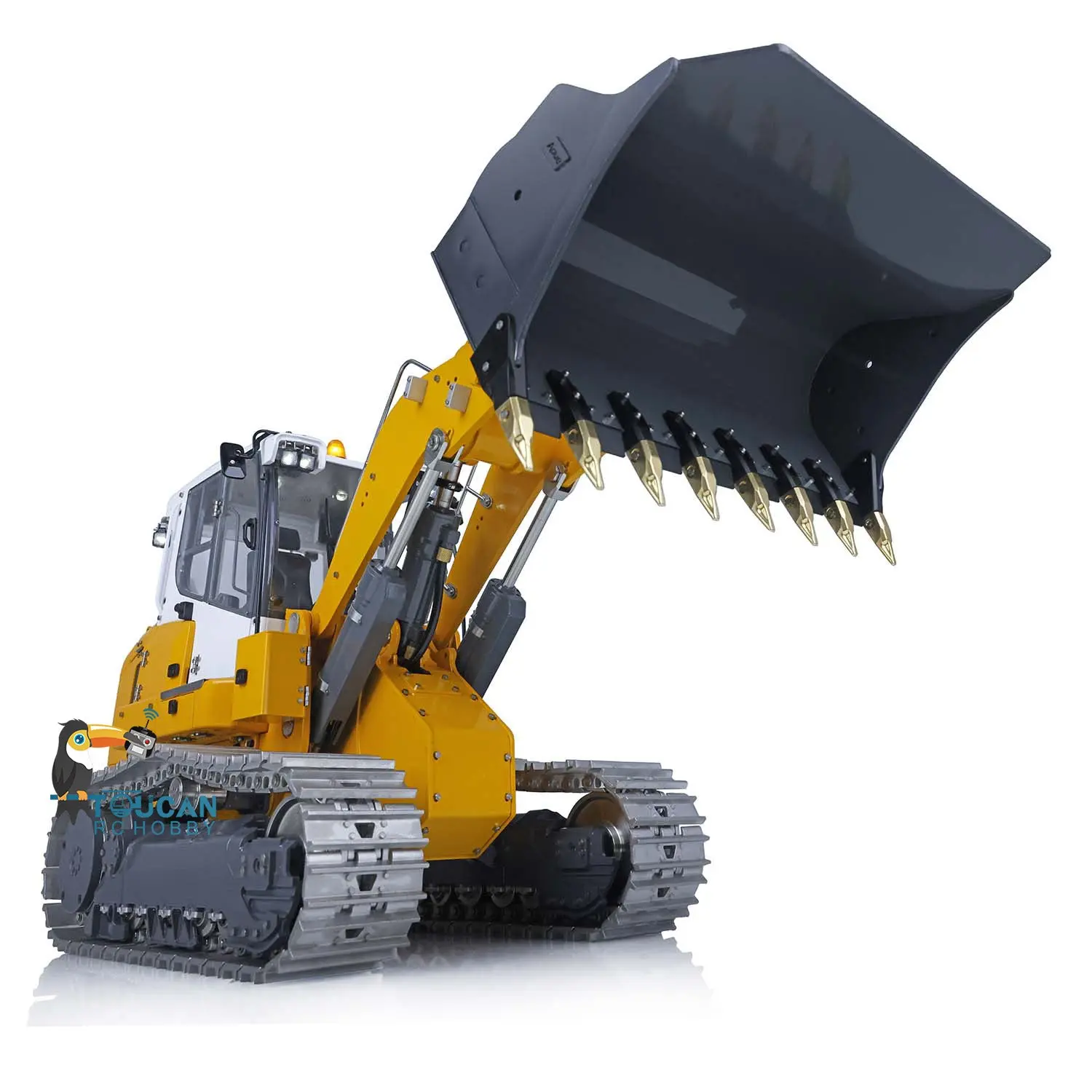LESU 1/14 636 Metal RC Hydraulic Painted Tracked Loader Model W/ Light Sound System Reversing Valve Motor Servo ESC Decal