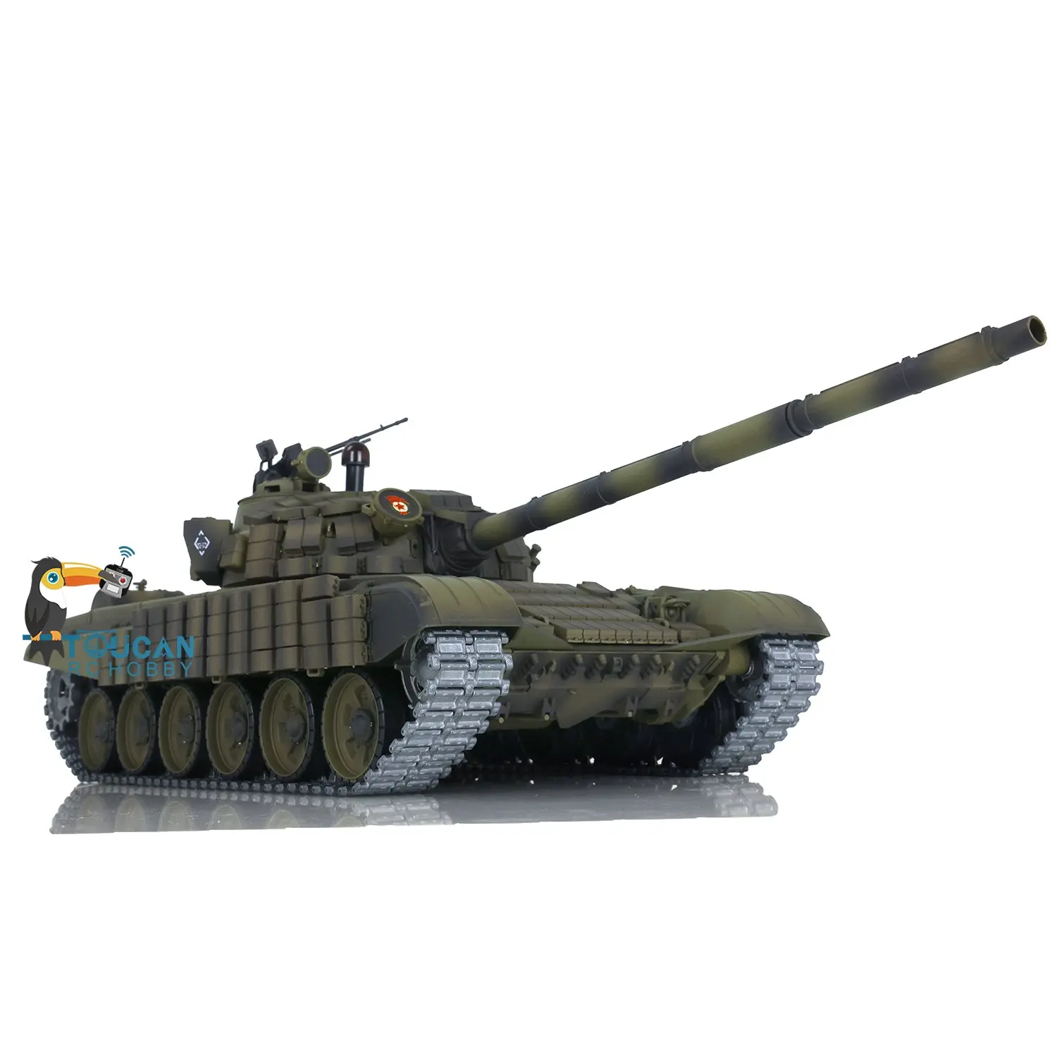 Henglong Radio Controlled Tank T72 1/16 Scale 7.0 Mainboard Metal Battle Electric Tank Tracked Vehicle W/ Battery Charger