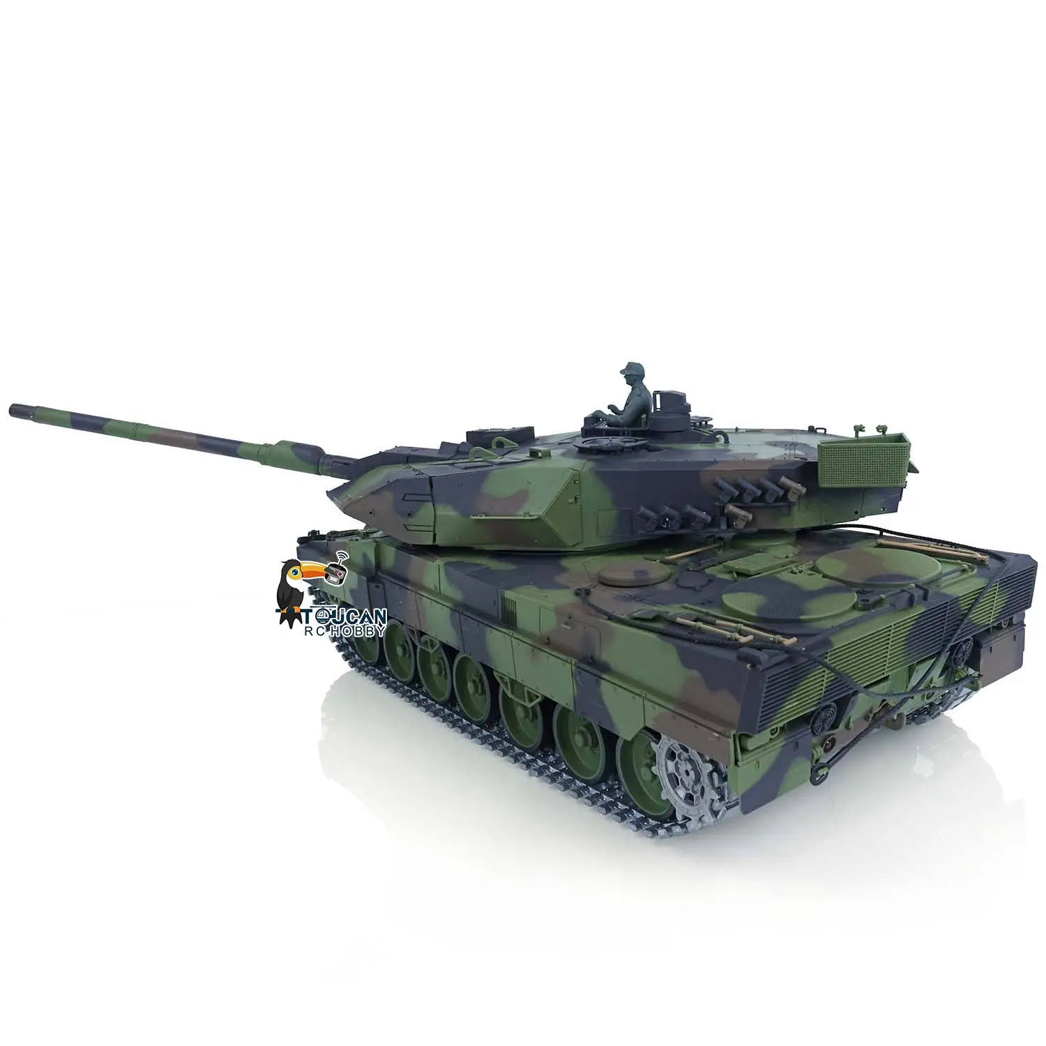 Heng Long Latest Edition 1/16 TK7.0 Upgraded Metal German Leopard2A6 RTR RC Tank 3889 Military Vehicle Shooting BBs Battery
