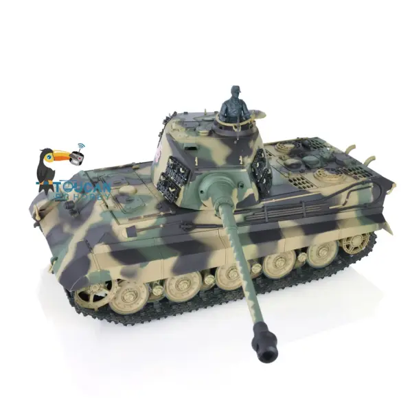 Henglong 1/16 Scale 7.0 3888A Remote Control Tank Plastic German King Tiger w/ BB Shooting Gearbox Sound Effect w/o Barrel Recoil