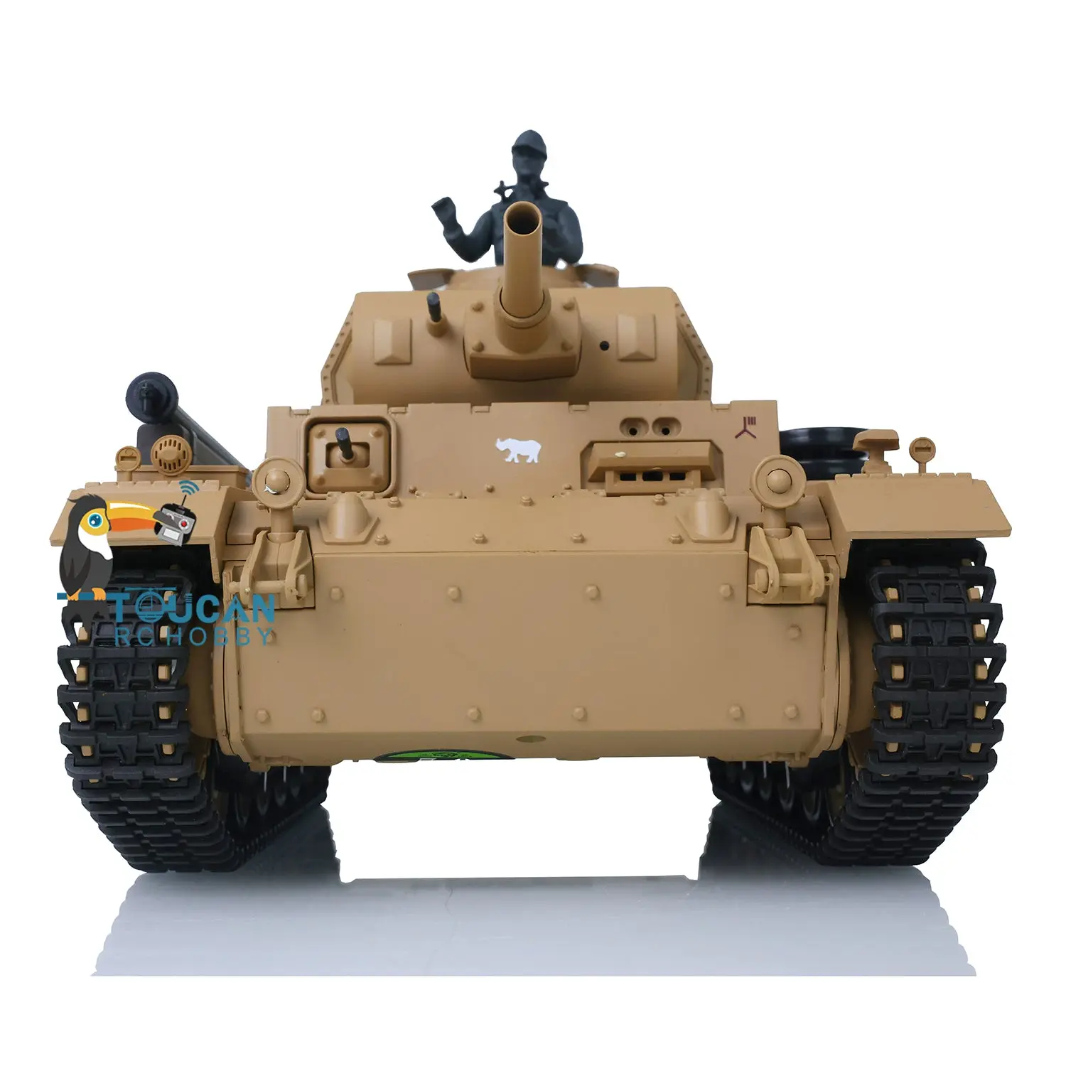 2.4G Henglong 1/16 Scale 7.0 Plastic German Panzer III H Ready To Run Remote Control Battle Tank Model 3849 Battery