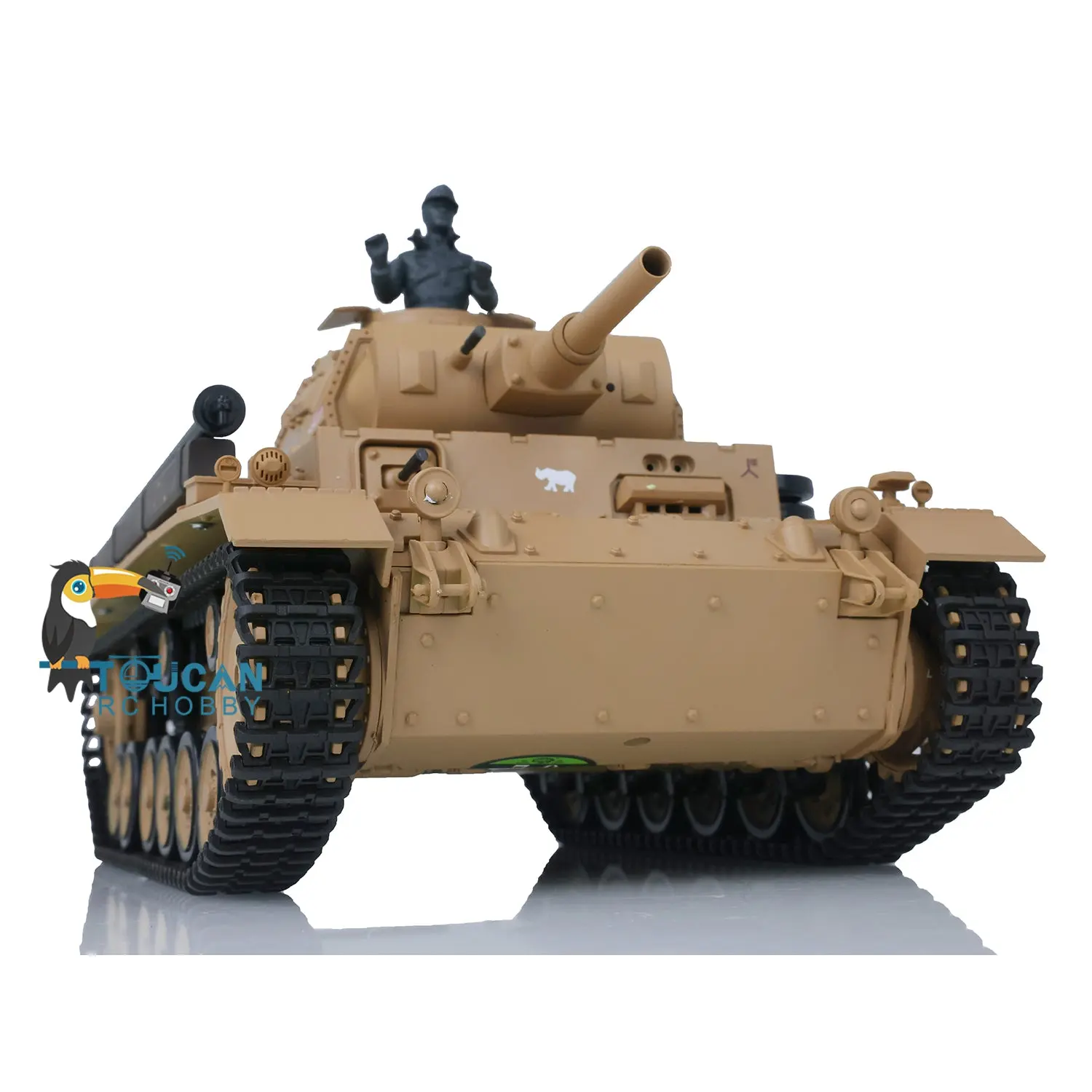 Henglong 1/16 7.0 Plastic Panzer III H FPV RC Tank 3849 Gearbox 360 Degrees Turret
