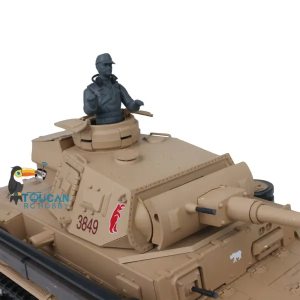 Henglong 1/16 7.0 Plastic Panzer III H FPV RC Tank 3849 Gearbox 360 Degrees Turret