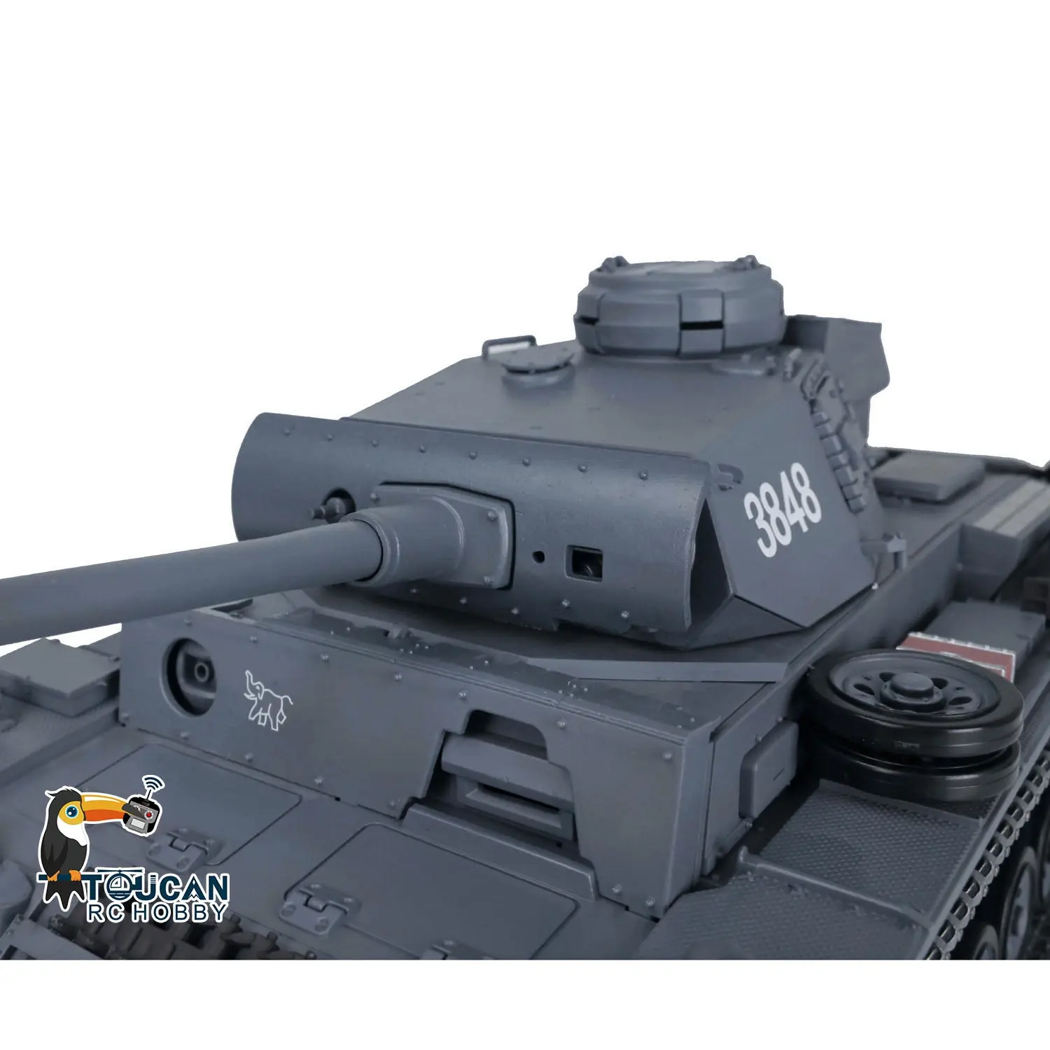 Henglong 1/16 Upgraded German Tank 3848 RC Tank Panzer III L 7.0 w/ 360Degrees Rotating Turret 2 Sounds for Radio Control Tank for