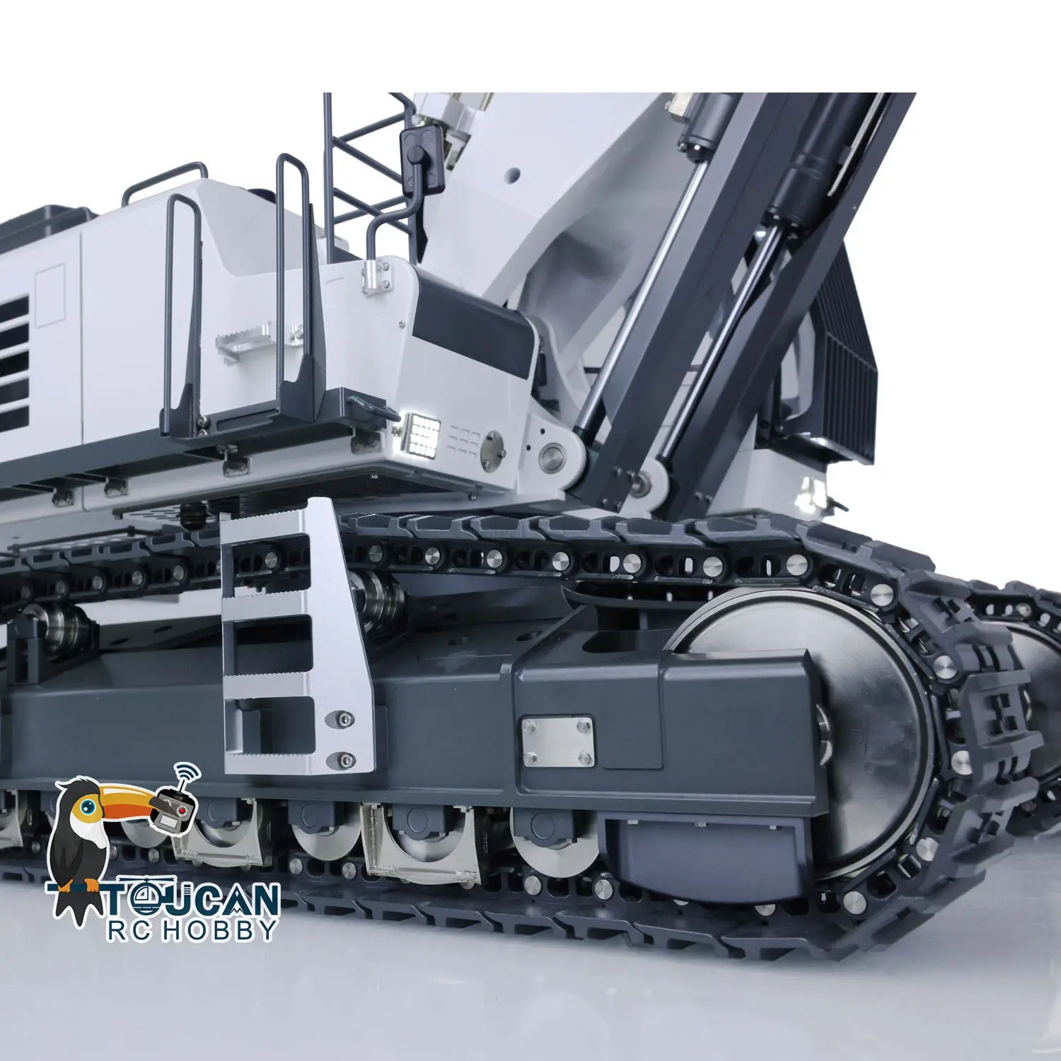 Kabolite K970 100S Pro 1/14 RC Excavator Metal Hydraulic Digger Model Remote Control Construction Vehicle Light Sound Paladin PL18EV Lite Radio Smoking GPS Sticker Battery