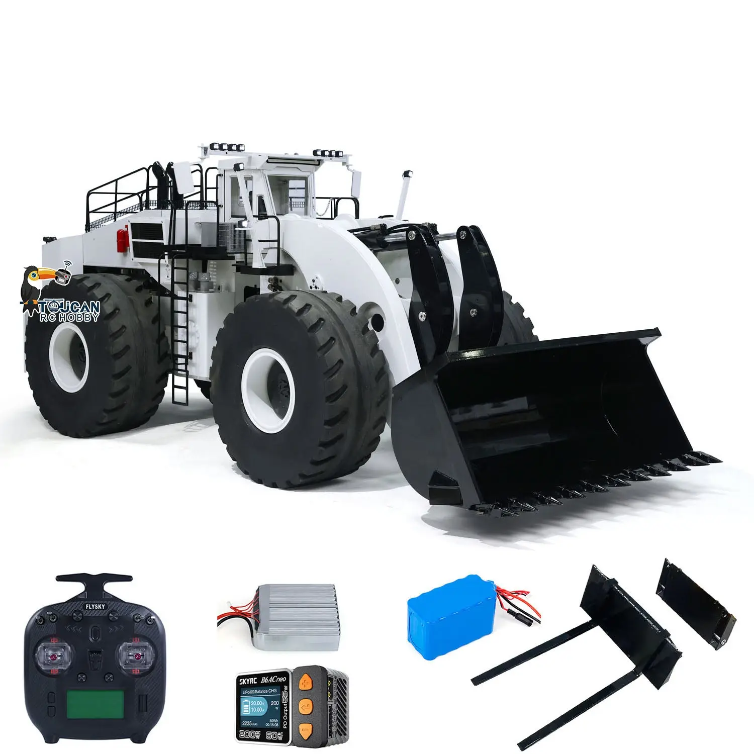 TOUCAN 1:14 L2350 RC Hydraulic Loader Heavy Duty RTR Radio Control Construction Vehicle Assembled and Painted 150x58x60cm