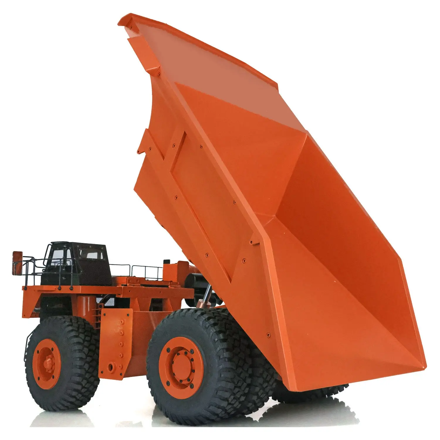 1/20 793D Radio Controlled Miner Truck Assembled Painted Metal Hydraulic System Dumper Car Model I6X Radio Warning Lights