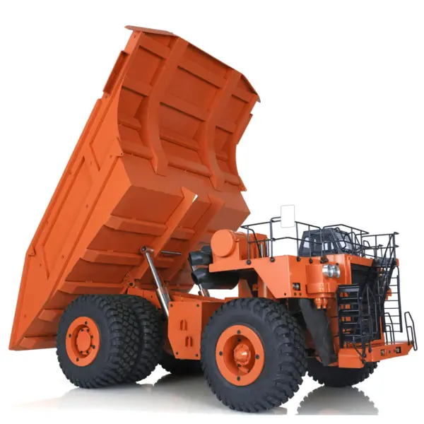 1/20 793D Radio Controlled Miner Truck Assembled Painted Metal Hydraulic System Dumper Car Model I6X Radio Warning Lights