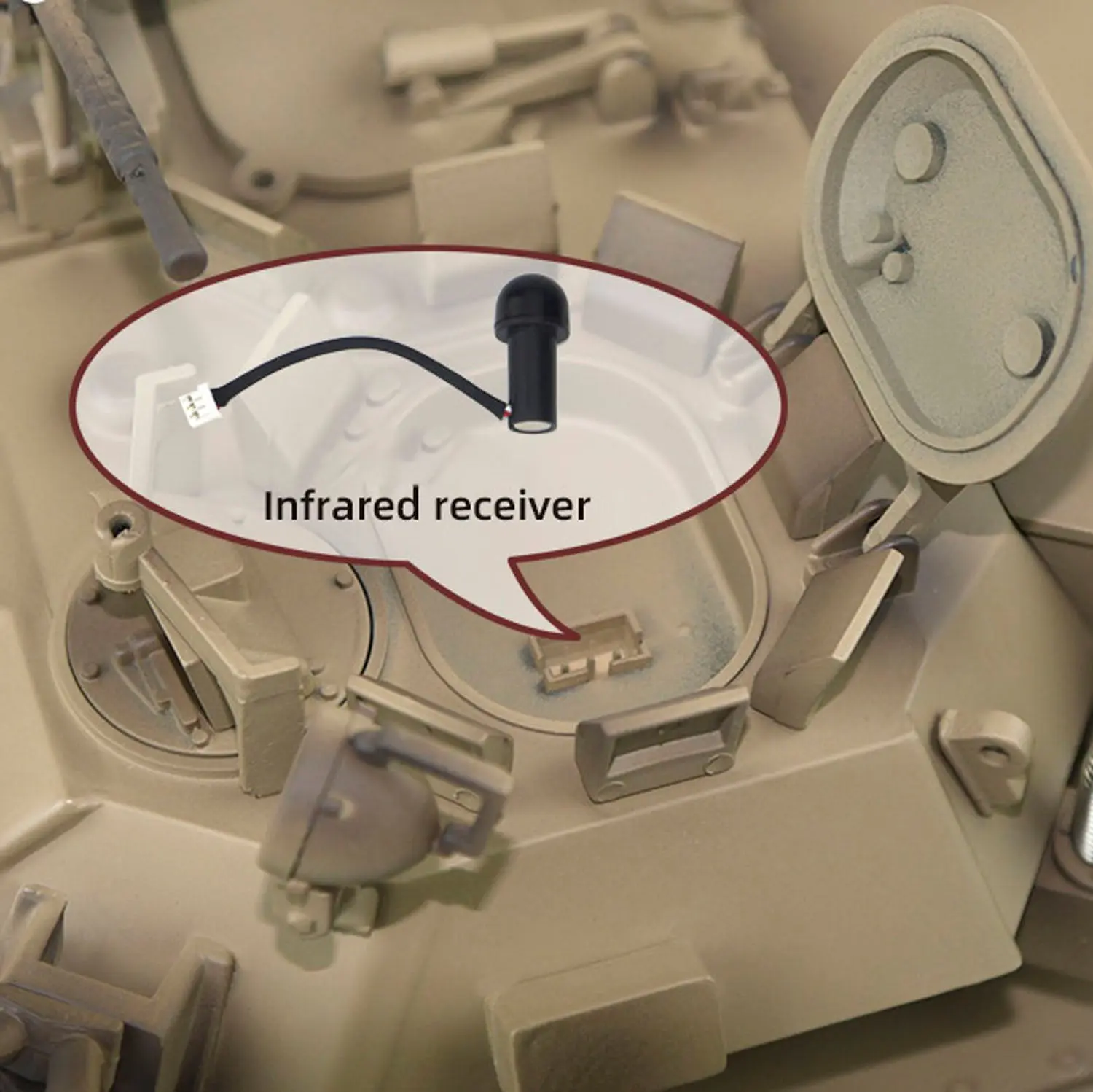 1/16 Tongde Remote Control Tank M2412-A M113A1 MRV Infrared Barrel Recoil Fire Flashing 320 Turret Rotation Metal Drive Gearbox