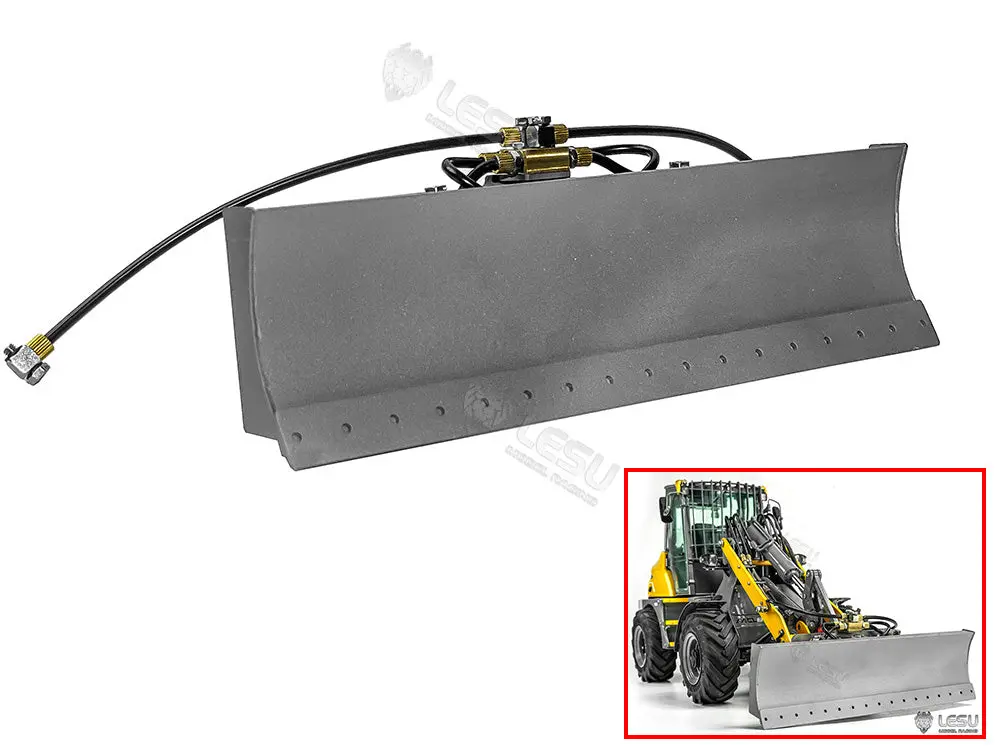 LESU 1/14 RC Loader AOUE MCL8 ST8 Remote Control Car Hydraulic Dozer Shovel Metal Sieve Shovel Rake Bucket Gripper RTR Sound Light