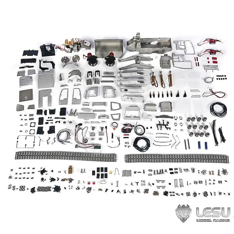 LESU 1/14 Metal Unassembled Hydraulic Tracked 2CH Valve RC Loader W/ Servo ESC Decals Light Sound System Motor Bucket