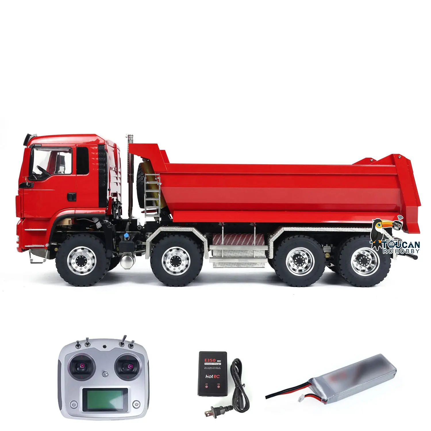 Customized LESU 1/14 8x8 Hydraulic RC Dumper Truck RTR Remote Controlled Tipper Simulation Model DIY Car Model Motor Servo ESC