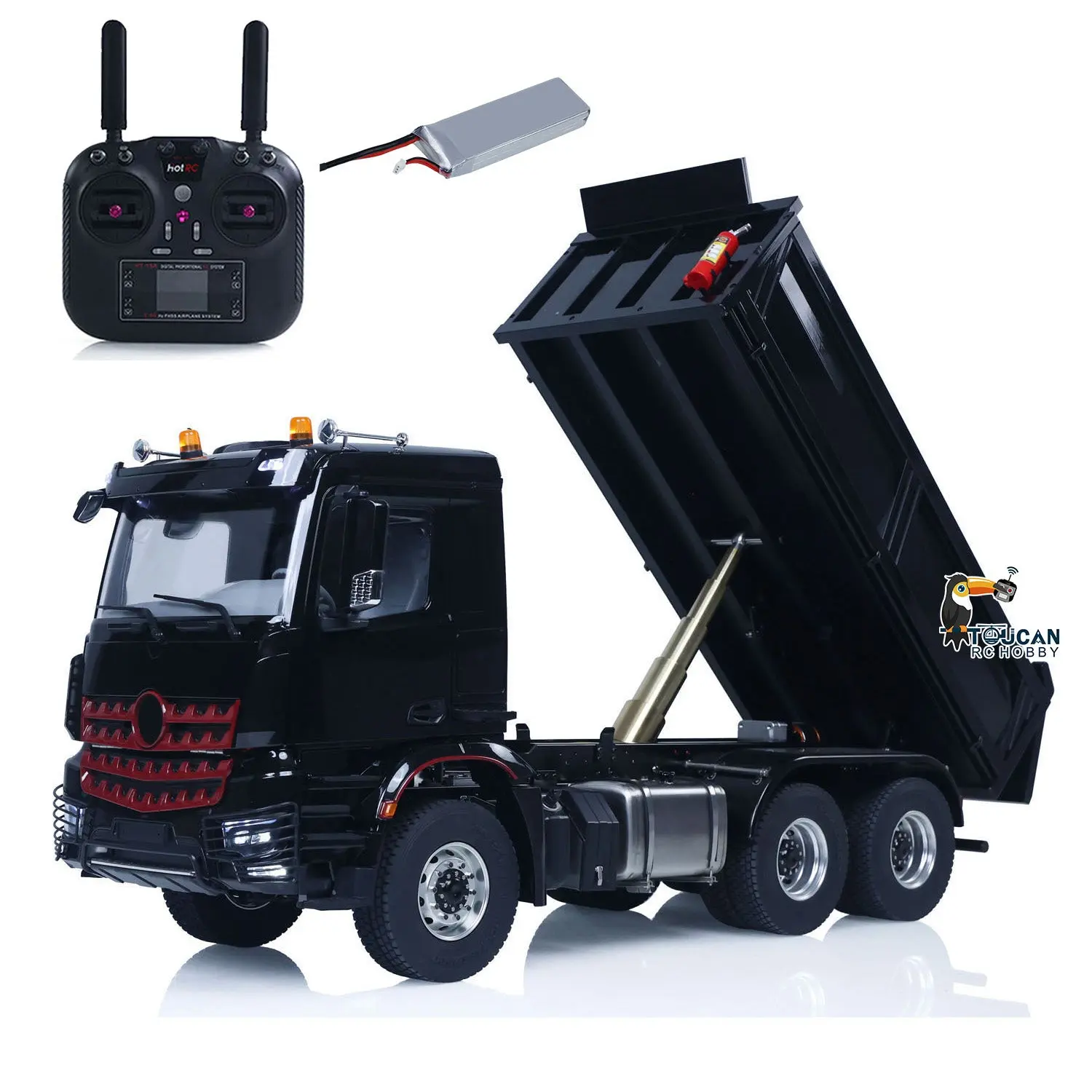 6X6 Metal Chassis 3348 RC Hydraulic Dumper 1/14 Radio Controlled Tipper NO Lock Light Sound Radio Battery Construction Truck RTR