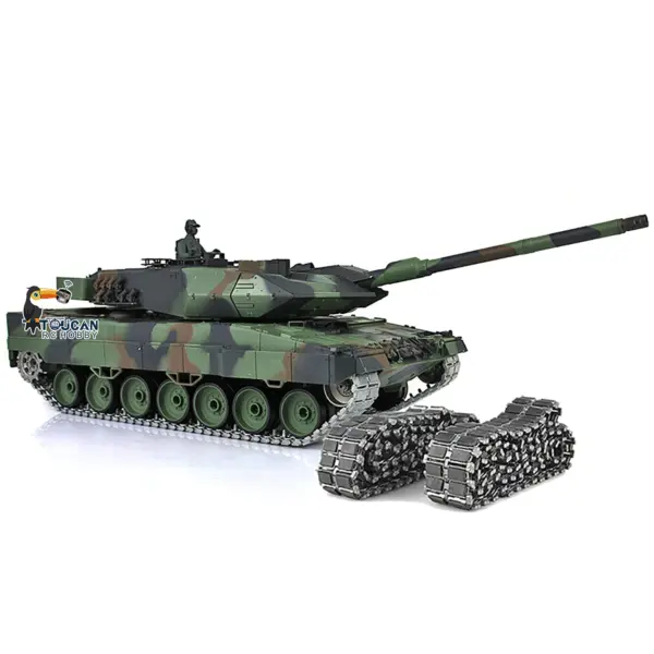 1/16 Radio Control German Leopard2A6 RC Battle Tank 3889 360Degrees Rotate Turret Barrel Recoil Airsoft Metal Gearbox Simulation Sound