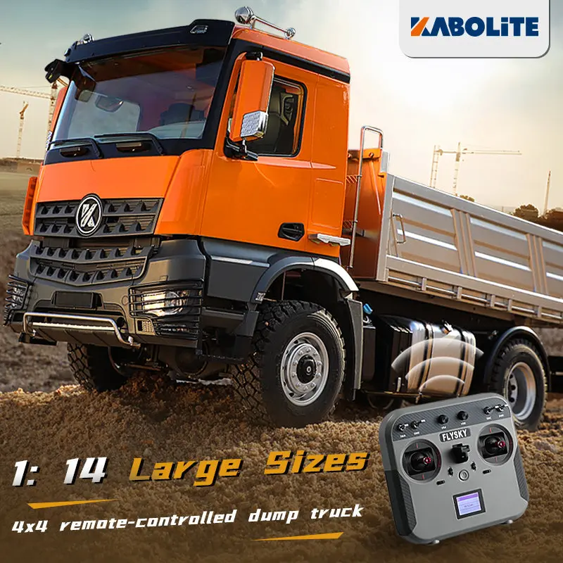 1/14 Kabolite 5701 RC Dump Truck 4x4 Remote Control Dumper Car Sound Light Simulation Vehicle Hobby Model