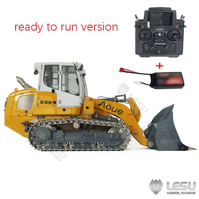 LESU 1/14 Metal 636 Hydraulic Tracked 2CH Valve RC Assembled and Painted Loader PL18EVLITE Radio Light Sound System Motor
