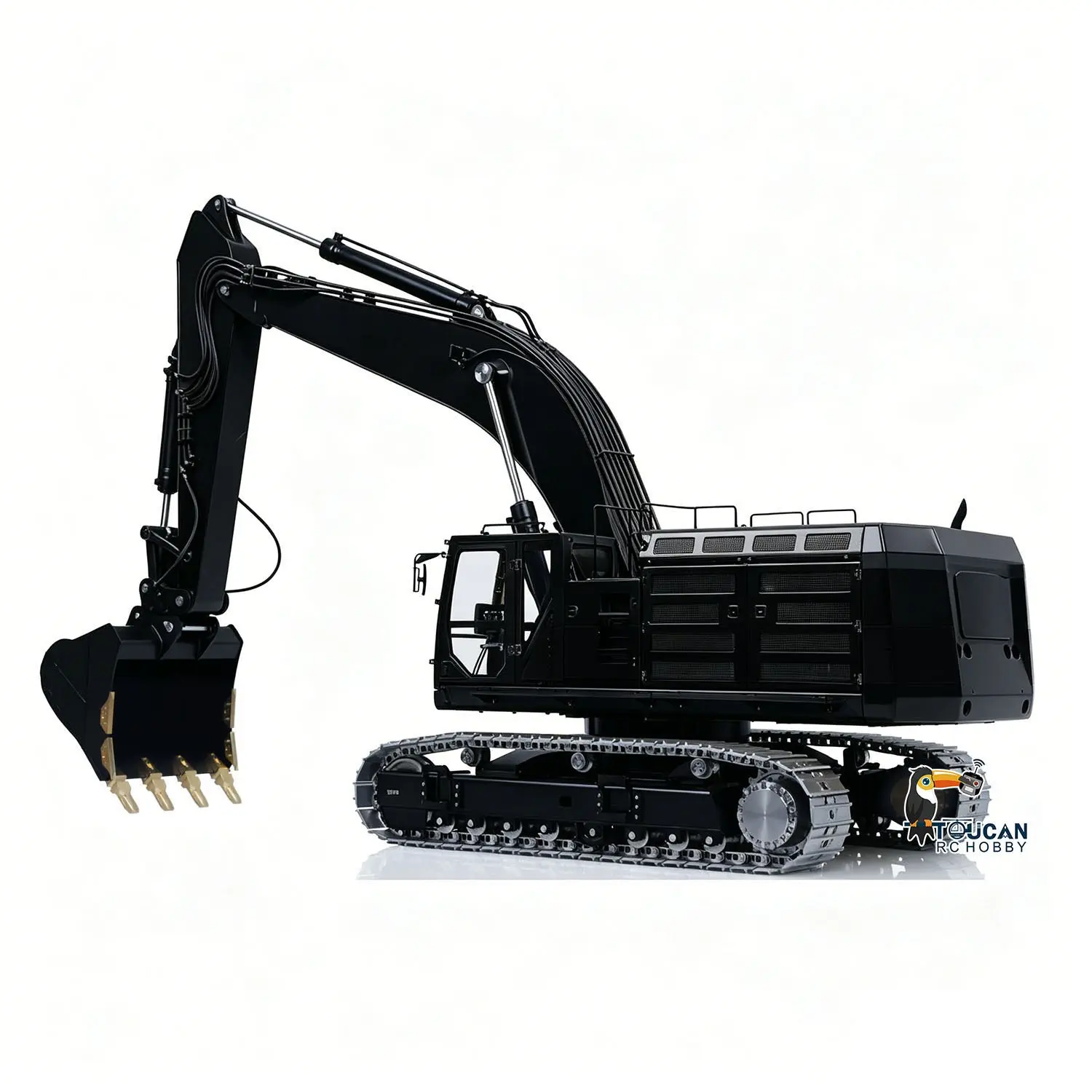 Metal LESU 1/14 Hydraulic RC Heavy Excavator C374F Remote Control Digger Paladin PL18EV LITE Smoke 6CH Valve Quick Coupler