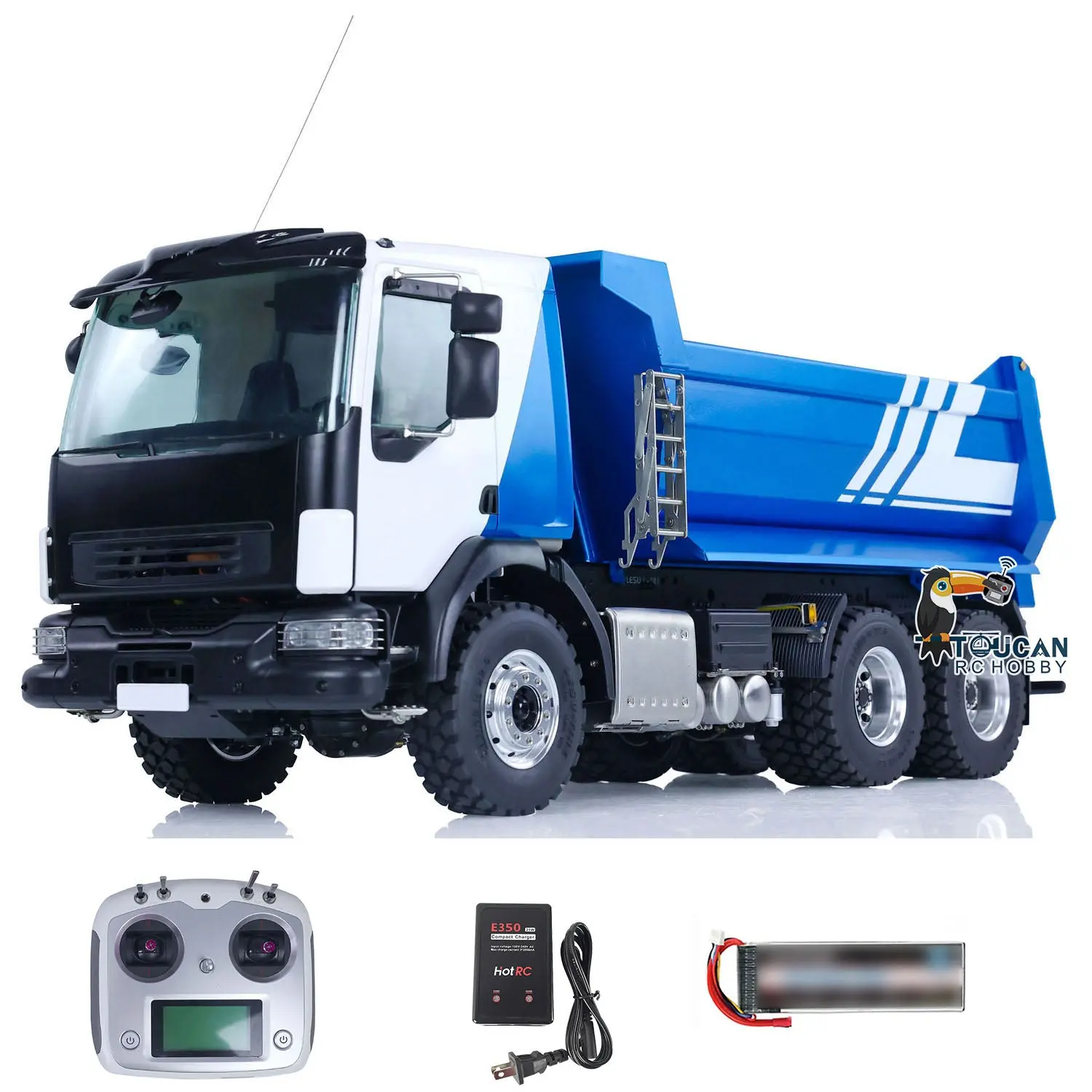 Customized LESU 1/14 6x6 Hydraulic RC Dumper Truck Metal Remote Control Tipper Car Hobby Model Painted Toys