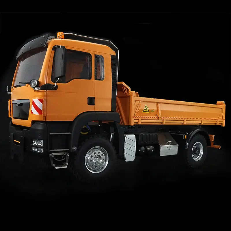 LESU 1/14 Metal 4*4 Chassis TGS Hydraulic Dumper Truck Model Decorative Light Parts Opitonal Versions Battery Charger