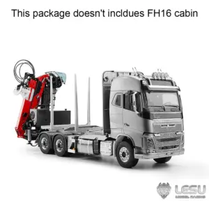 LESU 1/14 Metal RC Logging Truck Hydraulic Crane Tractor Lorry W/O Cabin 2-Speed Gearbox Hydraulic System Painted Assembled
