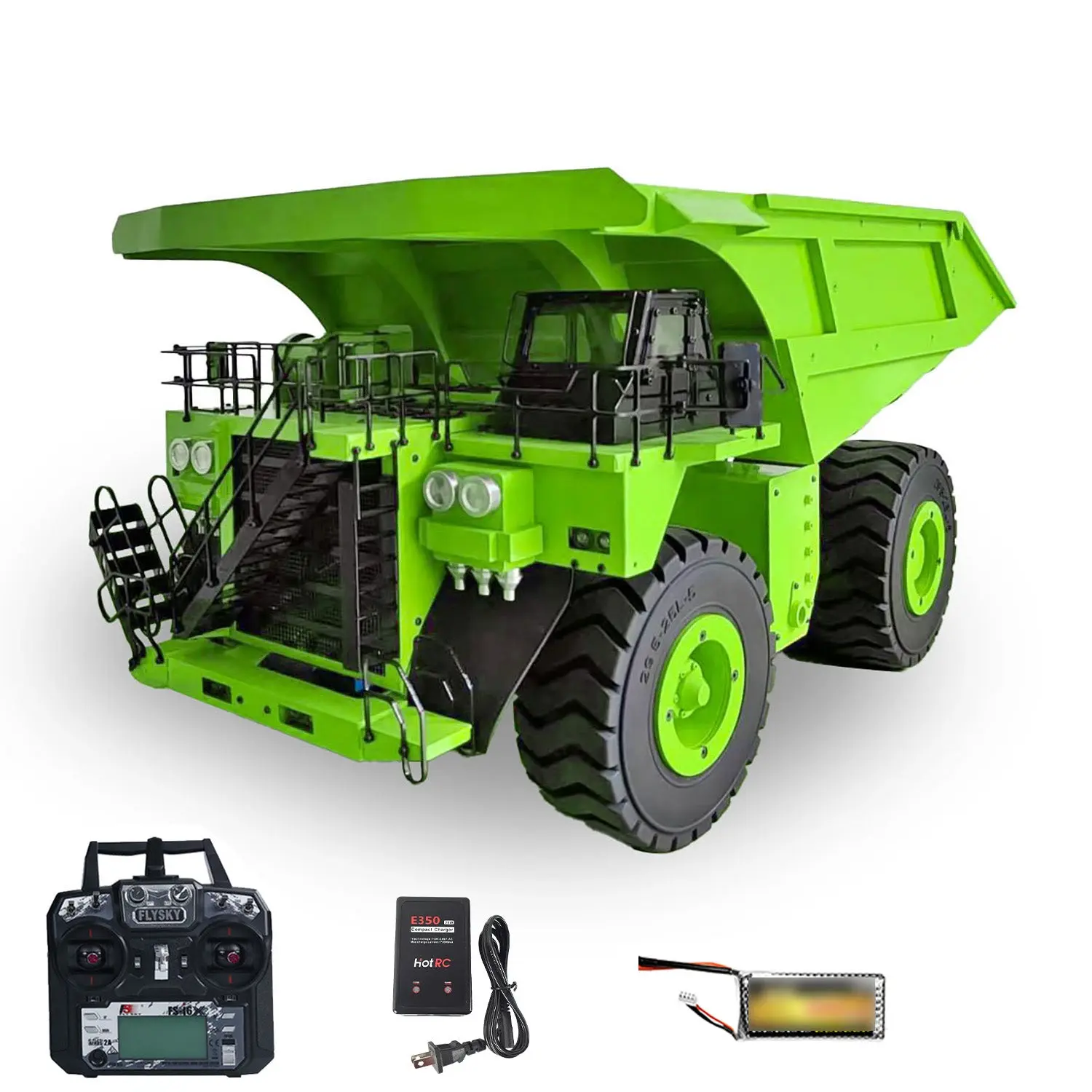 1/20 Hydraulic Remote Control Mining Truck 793D Flysky I6X RC Dumper Lights Warning Sound Battery Ready to Run for RC Excavator