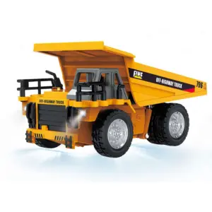 HG4-431 1:64 Electric RC Dump Truck Ready to Run LED Light Sound Effects Remote Control Construction Vehicle Model Tipper