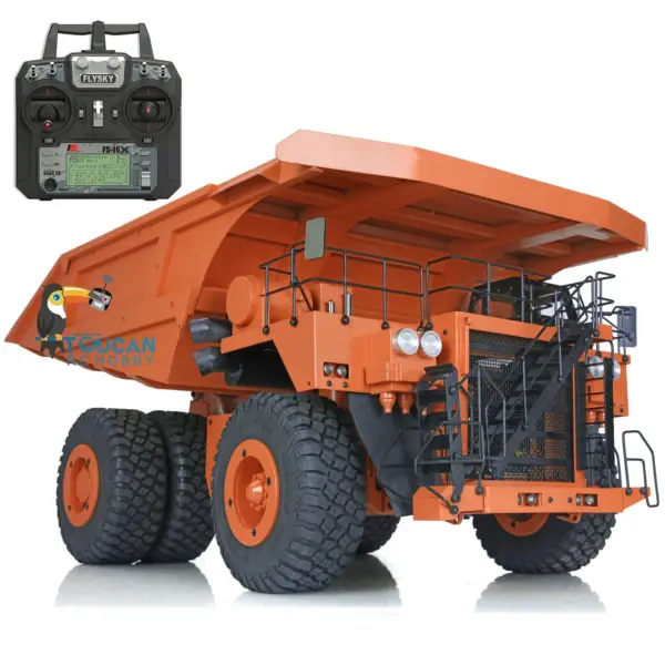 1/20 793D Radio Controlled Miner Truck Assembled Painted Metal Hydraulic System Dumper Car Model I6X Radio Warning Lights