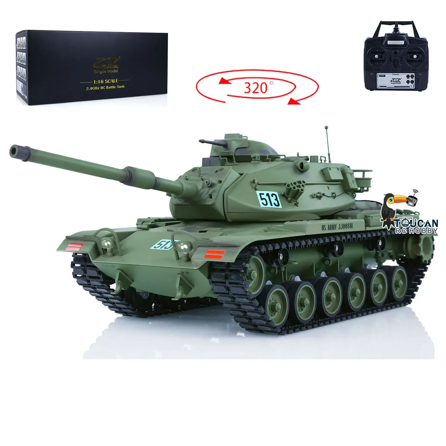 TD Model 1/16 RC Tank M60A3 USA Remote Control Battle Panzer Hobby Model Simulation Military Vehicle Barrel Recoil BB Unit Sound Smoke