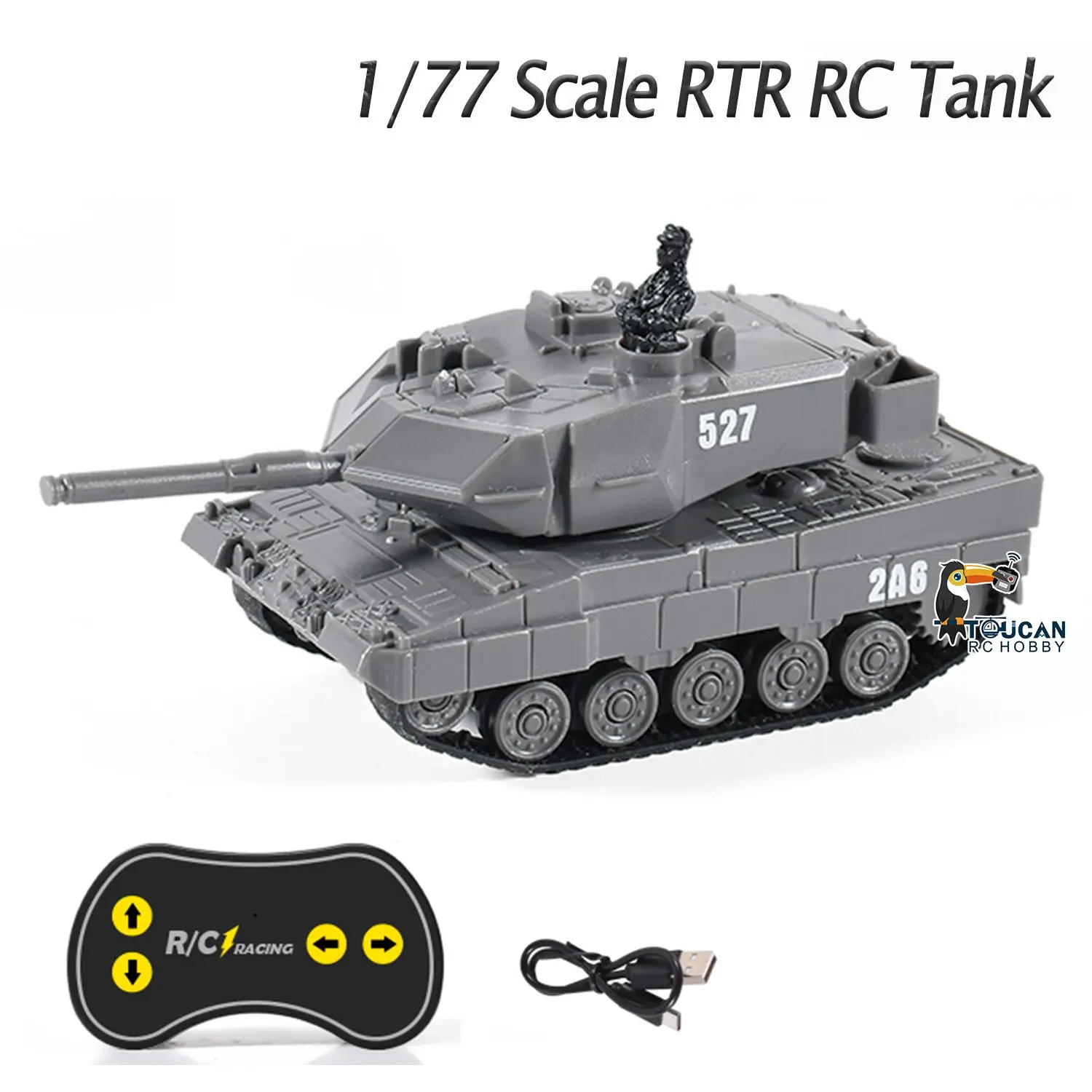 1/77 RC Tank German Panther Battle Radio Controlled Panzer 360 Rotation RTR LED Light Mini Model Toy Gift for Children Adults