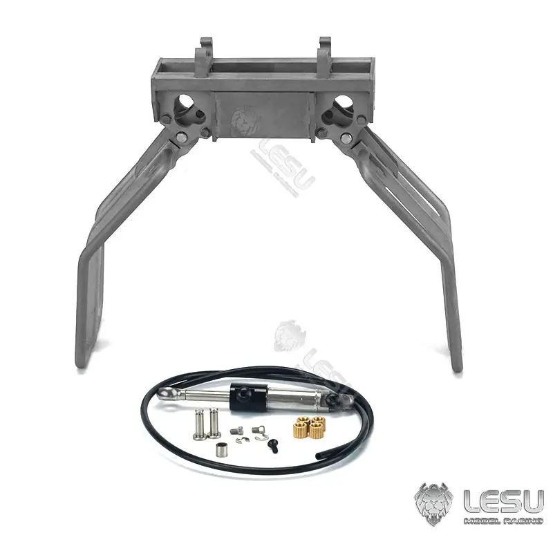 LESU 1/14 RC Metal Hydraulic Aoue-LT5 Tracked Skid-Steer Loader Model Dozer Blade Shovel Hay Clamp Bucket Rake Sweeper Track