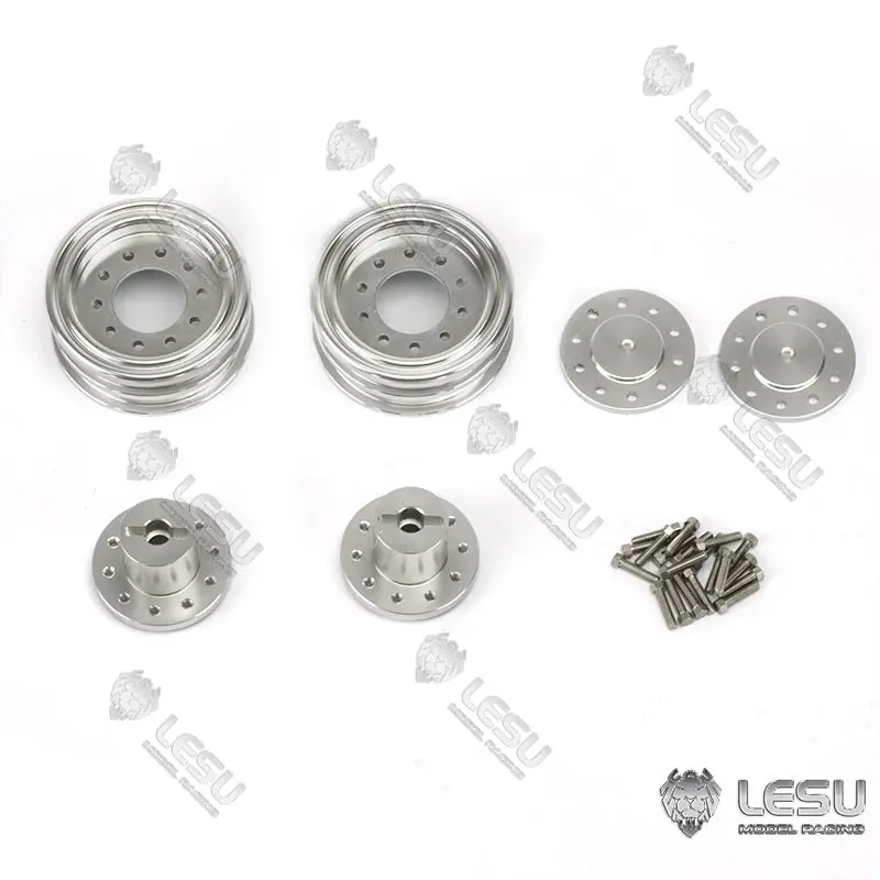 LESU RC 1/14 Hydraulic forklift Transfer Car Truck Model ESC Motor Light Sound System Metal Front Rear Wheel Hub Toolbox