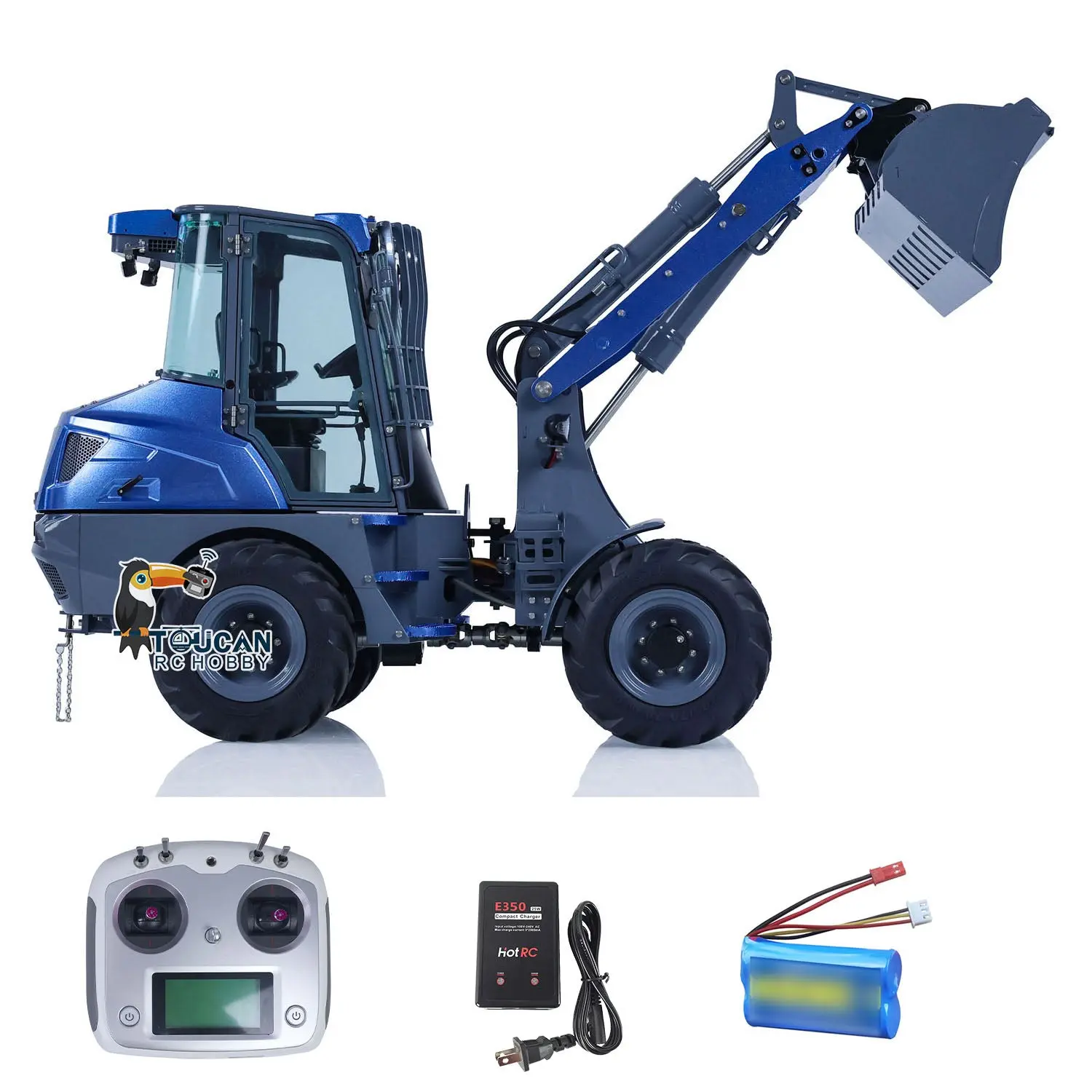 1:14 LESU Metal RC Hydraulic Loader AOUE MCL8 Remote Control Engineer Vehicles Simulation Car Electric Models