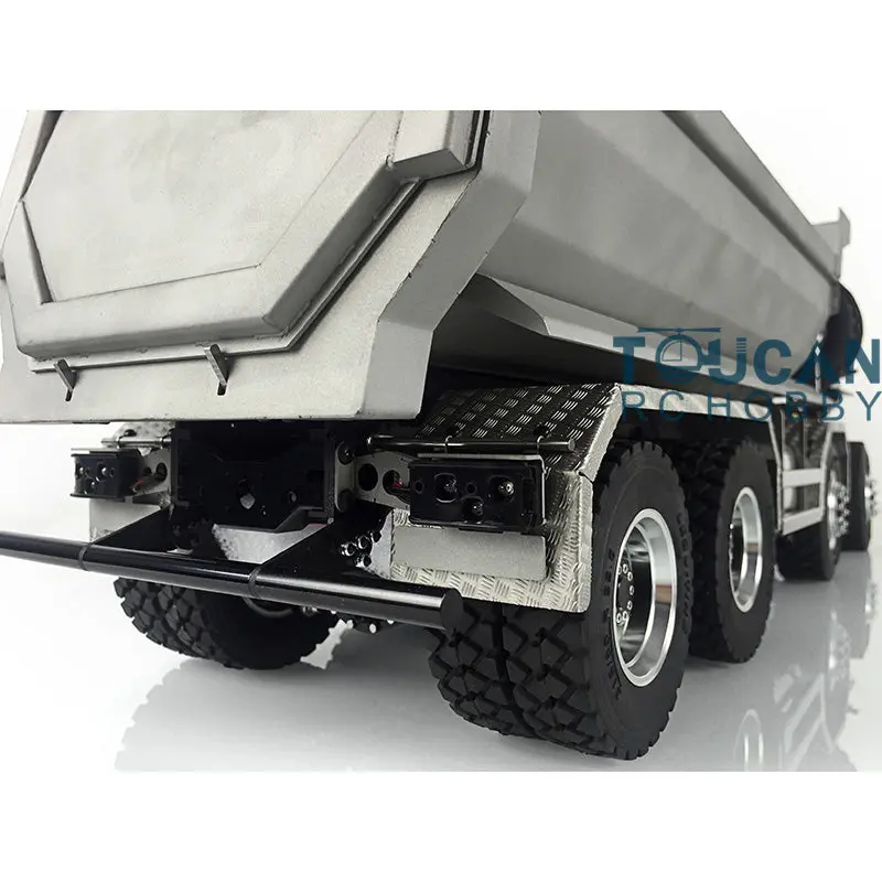 LESU 1/14 8*8 RC Front Hydraulic Dumper Cylinder Truck Tipper Metal DIY Motor Servo Sound and LED Light System ESC