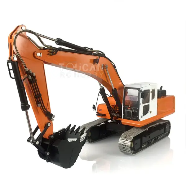 LESU 1/14 PC360 Metal RC Hydraulic Excavator Model Track Cab Bucket Display Ripper Tree Digging Tool fork Arm Crusher