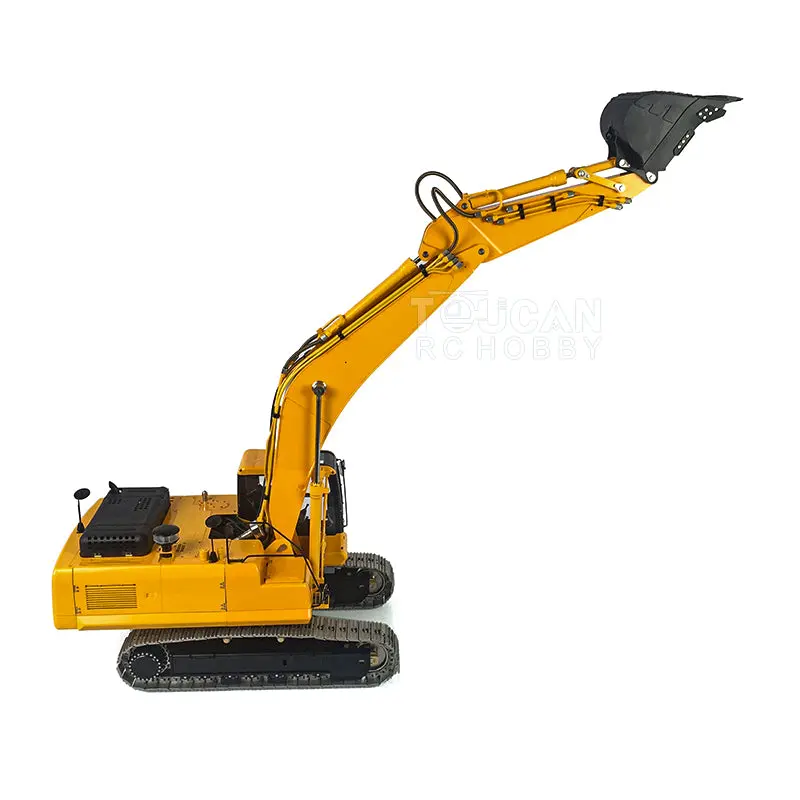 LESU PC360 1/14 RC Metal Hydraulic Excavator RTR Truck Model Cabin Roof Safety Net Hydraulic Quick Coupler Grab Bucket