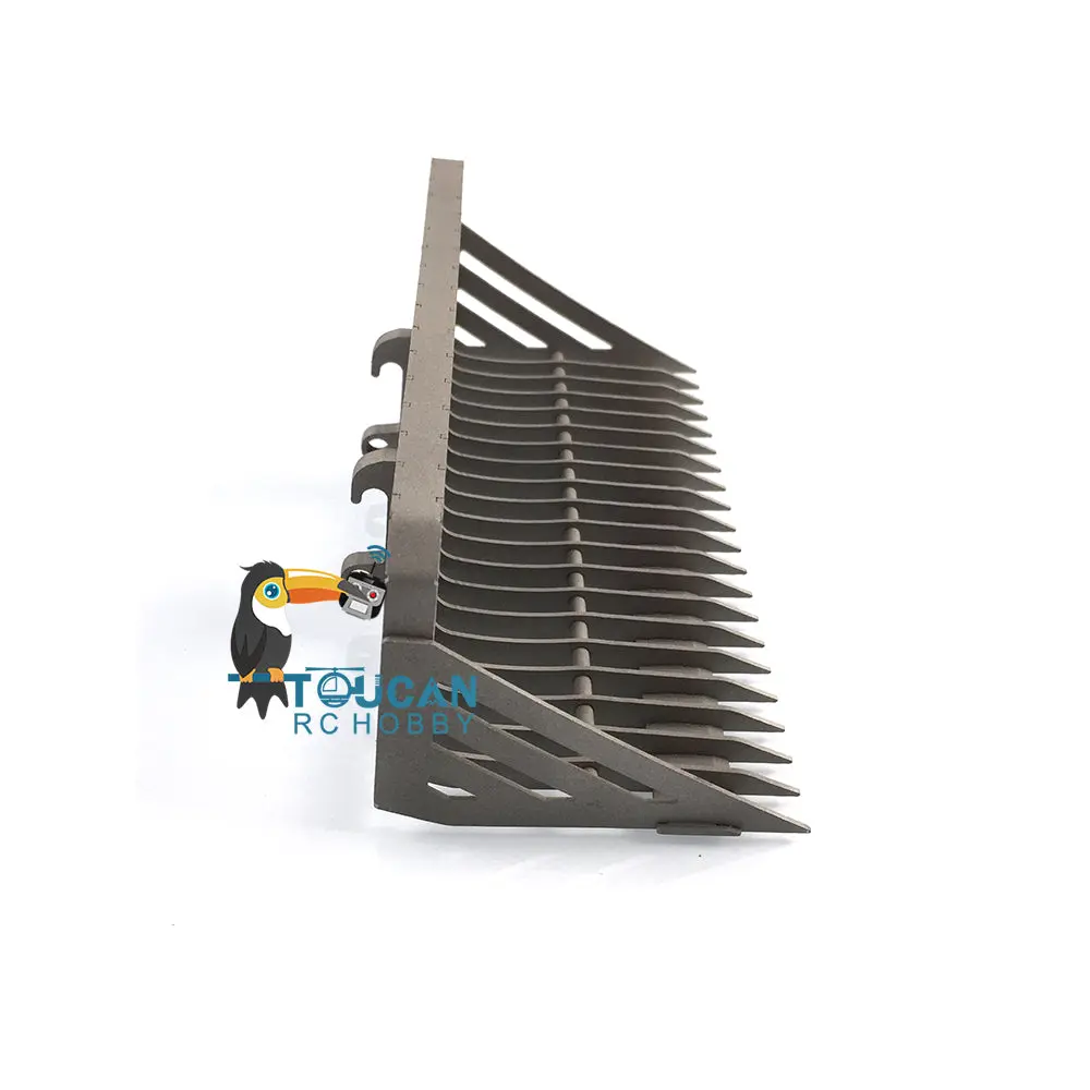 LESU 1/14 RC Metal Hydraulic Aoue-LT5 Tracked Skid-Steer Loader Model Dozer Blade Shovel Hay Clamp Bucket Rake Sweeper Track